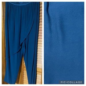 Anthropologie Teal Asymmetrical Pants